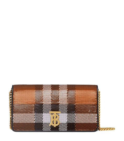 burberry lola sequin chain wallet|Burberry Lola Sequined Check Wallet.